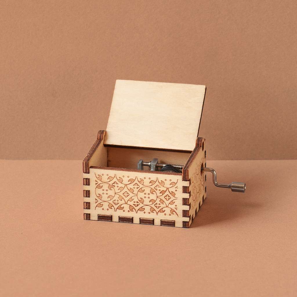 Small wooden music box