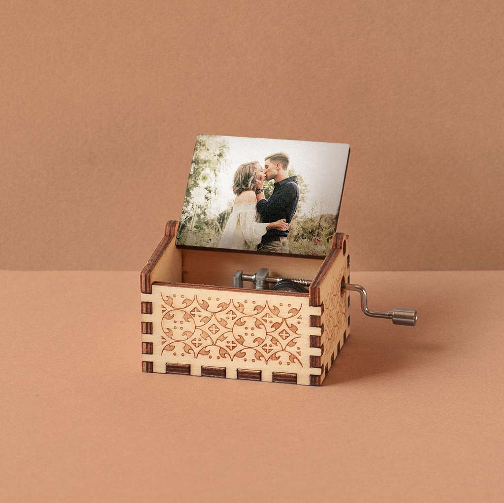 Small wooden music box