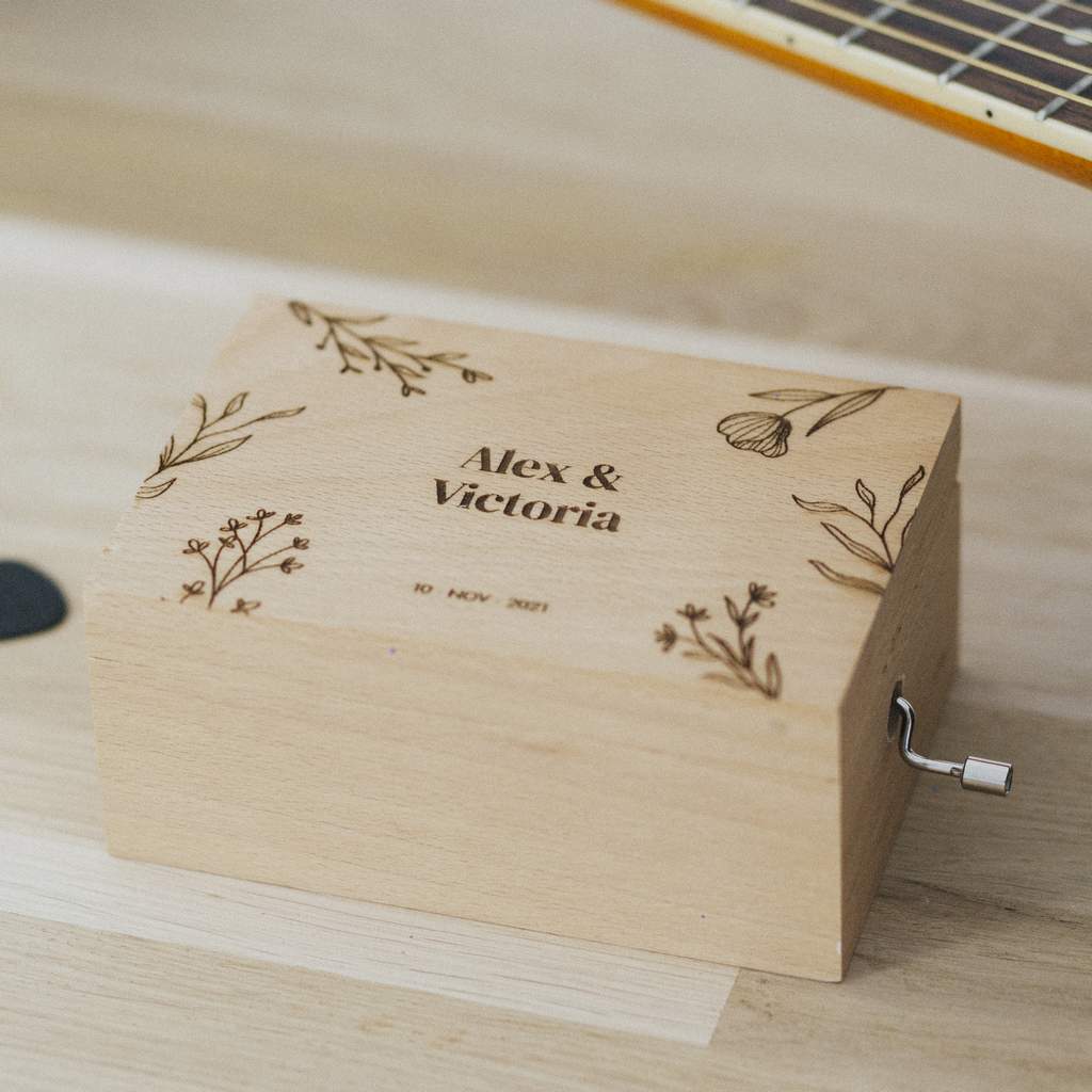 Beech wood music box Austen