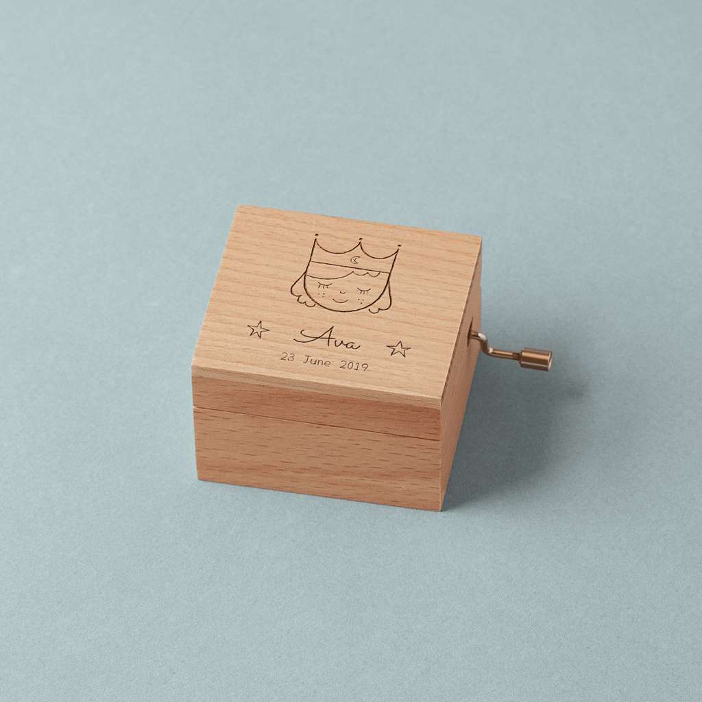 Beech wood custom music box magical tale