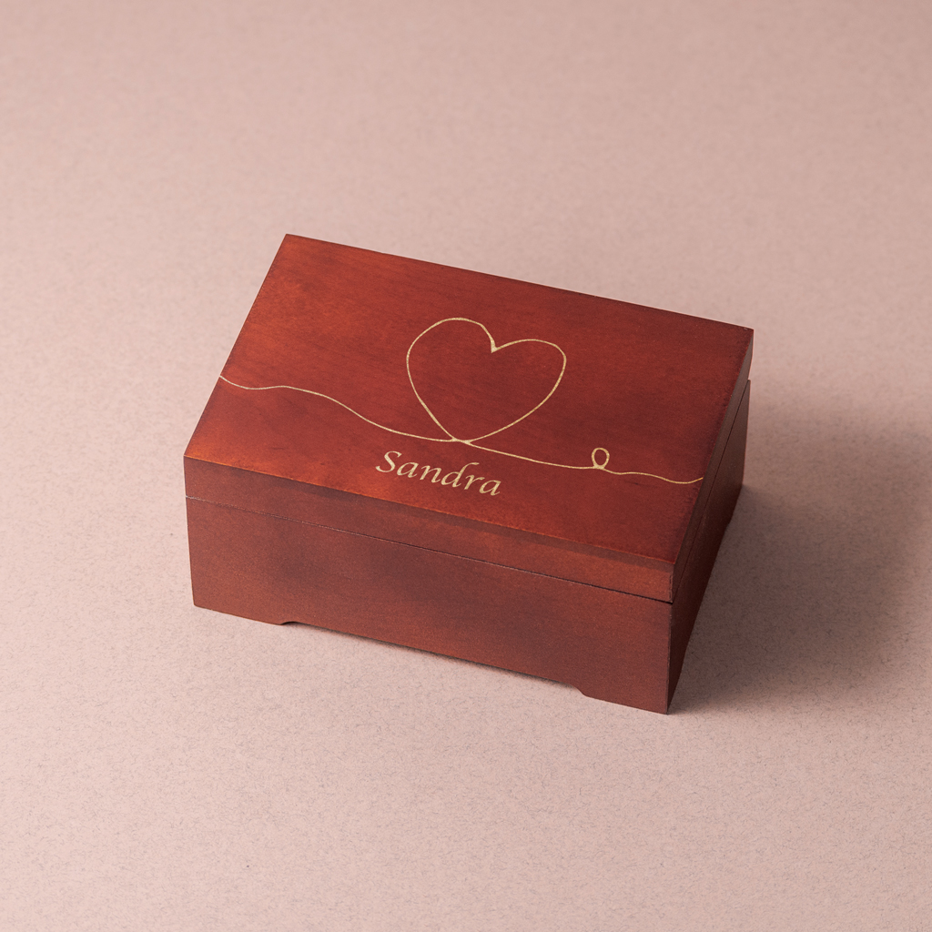 Heart & line music box