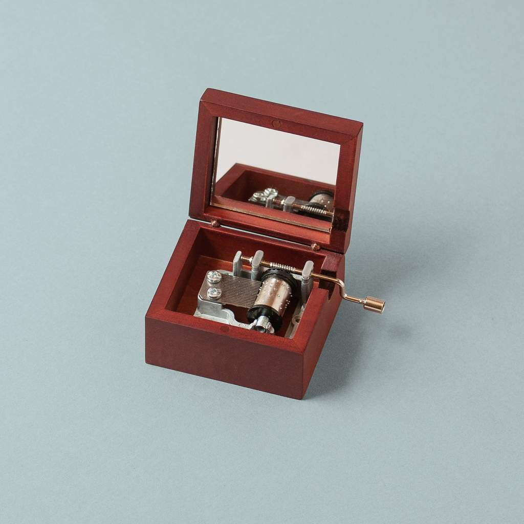 Music box with your initials, date and a moon