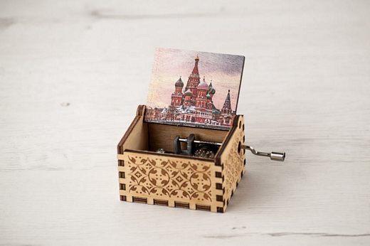 Caja de madera montable con impresión